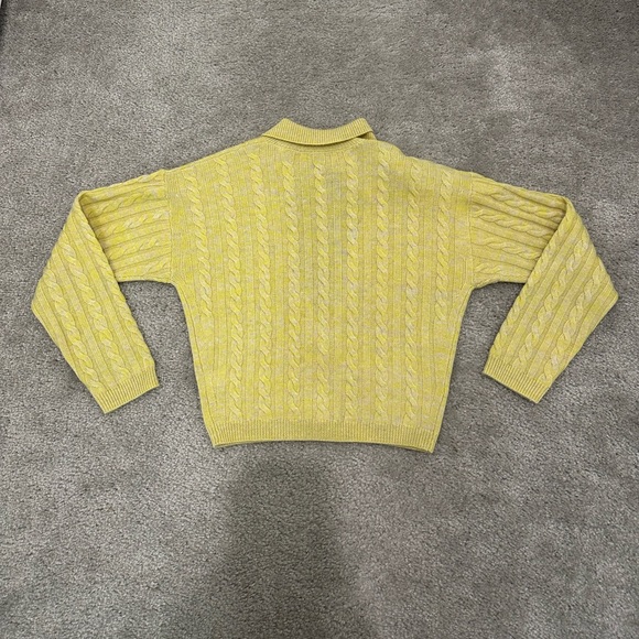 St. John Cable-Knit 100% Wool Maxi Two-Piece Set in Yellow Size XSmall - Picture 5 of 10